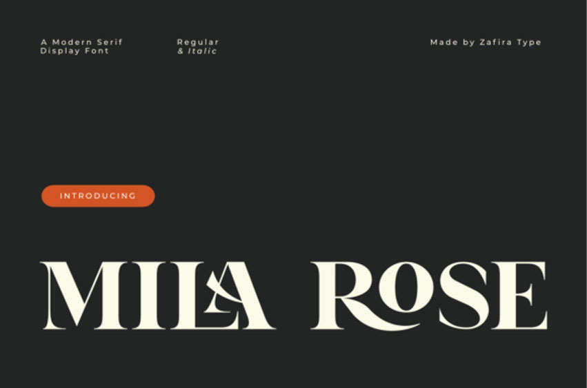 Milarose Regular Font