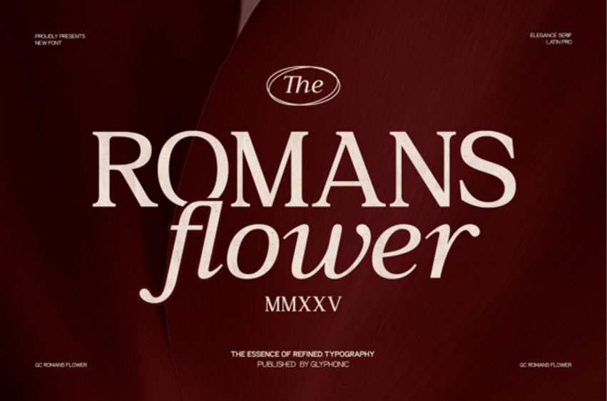 Romans Flower Font