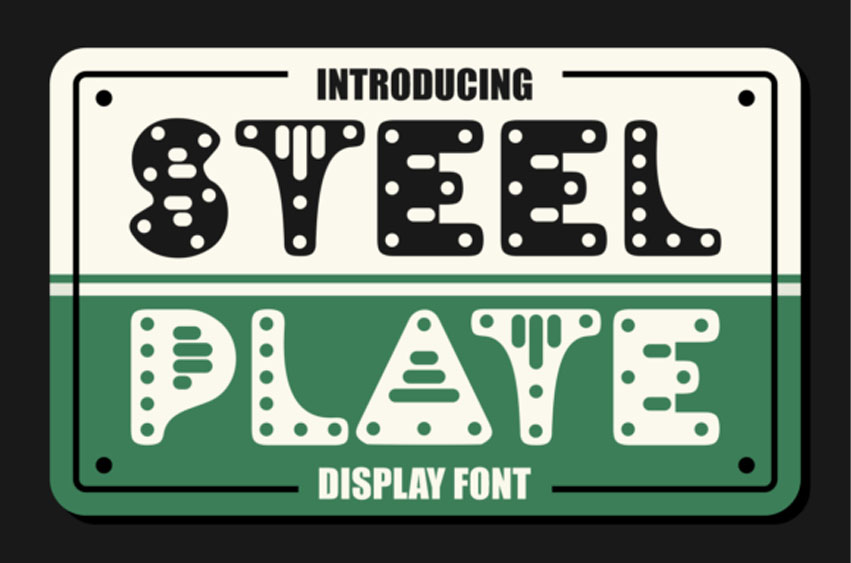 Steel Plate Font