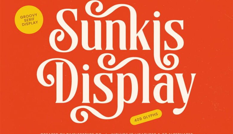 Sunkis Display Font