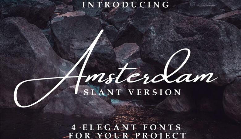 Amsterdam 2.0 Slant Font