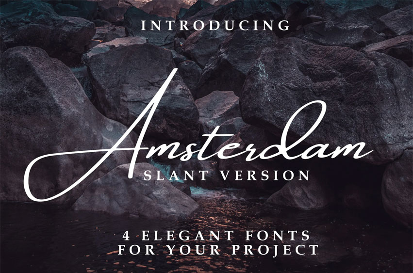 Amsterdam 2.0 Slant Font
