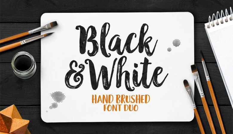 Black And White Font