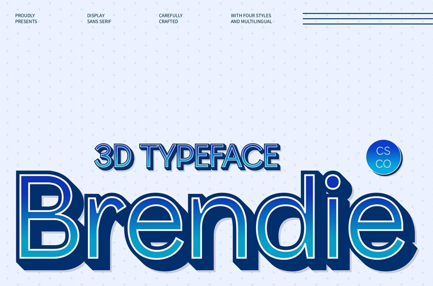 Brendie 3D Font