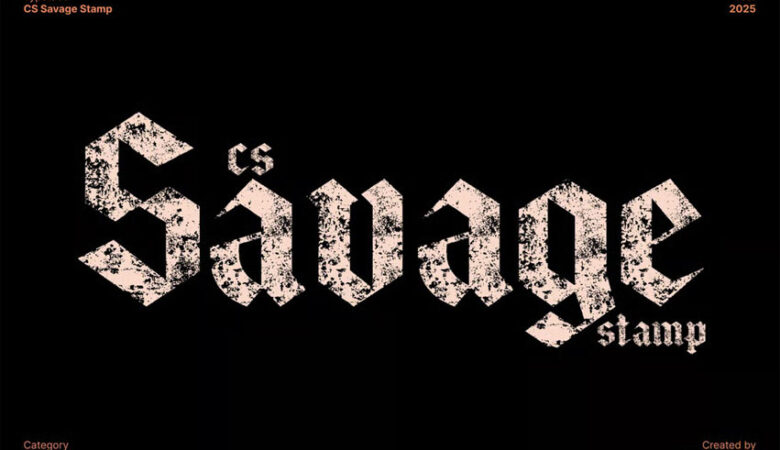 CS Savage Stamp Font