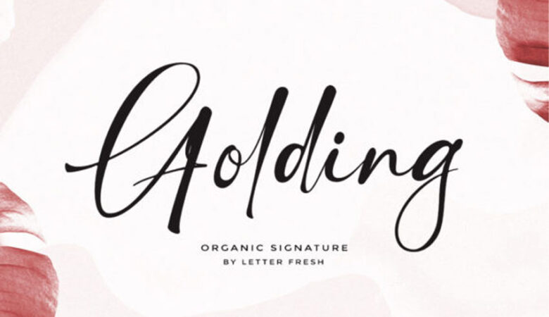 Golding Signature Font