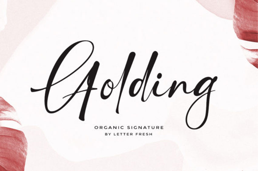 Golding Signature Font