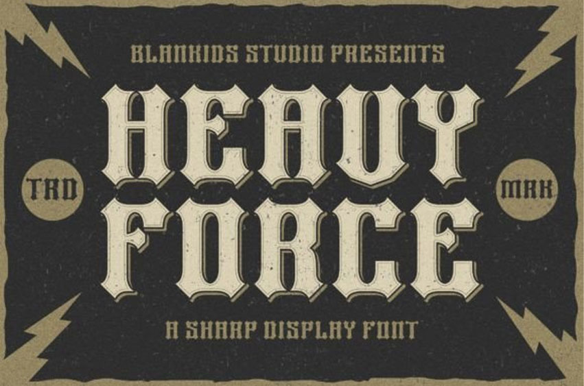 Heavy Force Font