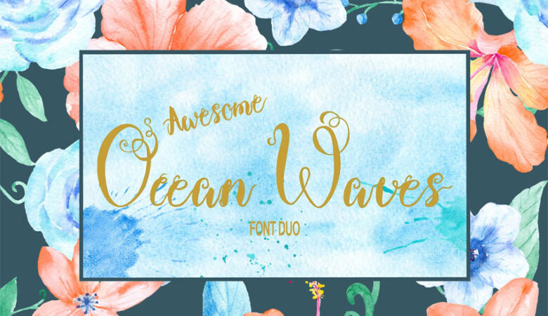Ocean Waves Brush Font