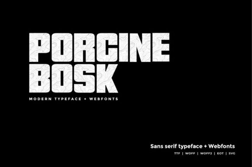 Porcine Bosk Font