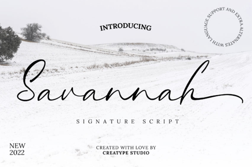 Savannah Signature Font