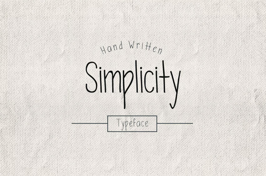 Simplicity Typeface Font