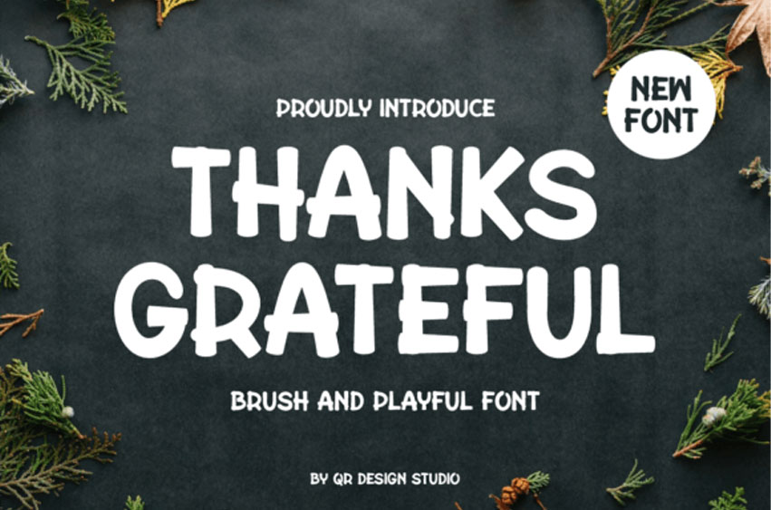 Thanks Grateful Font