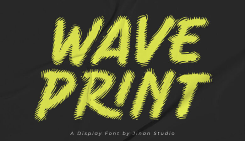 Wave Print Font