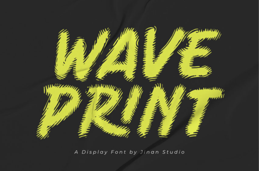 Wave Print Font