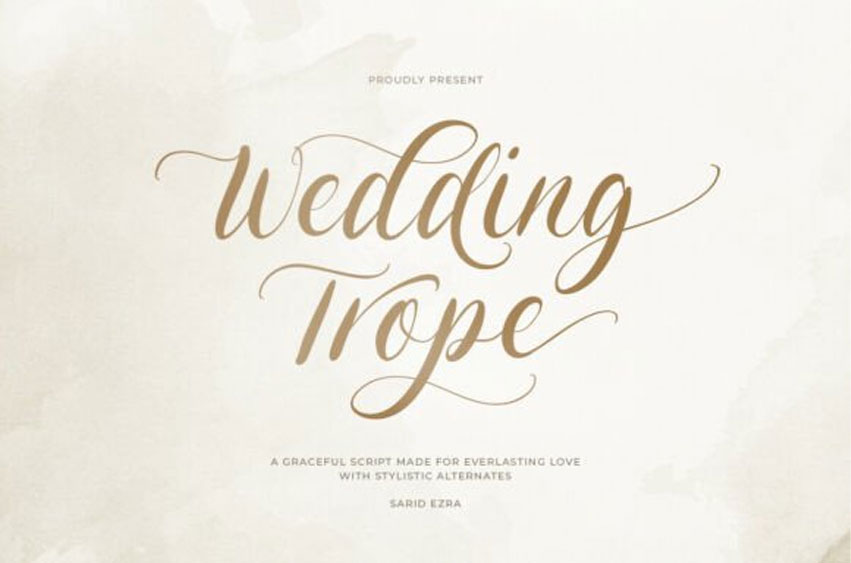 Wedding Trope Font