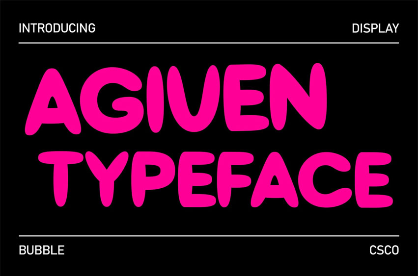 Agiven Typeface Font