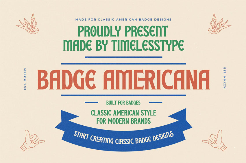 Badge Americana Font