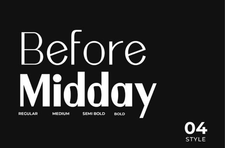 Before Midday Font