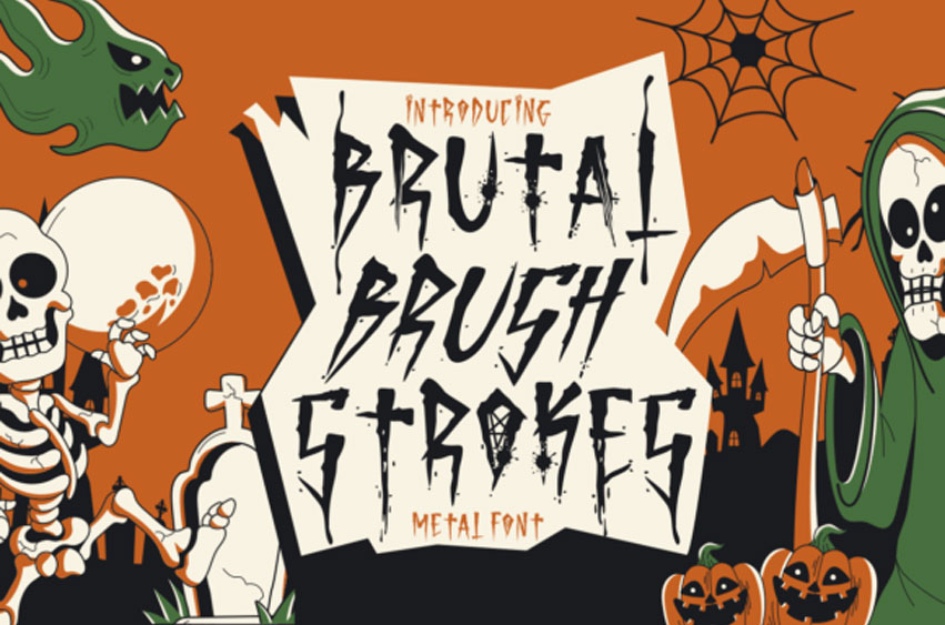 Brutal Brush Strokes Font
