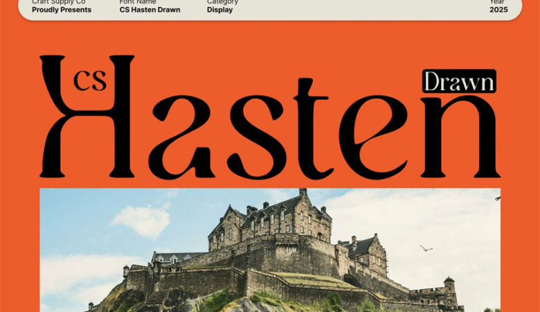 CS Hasten Drawn Font