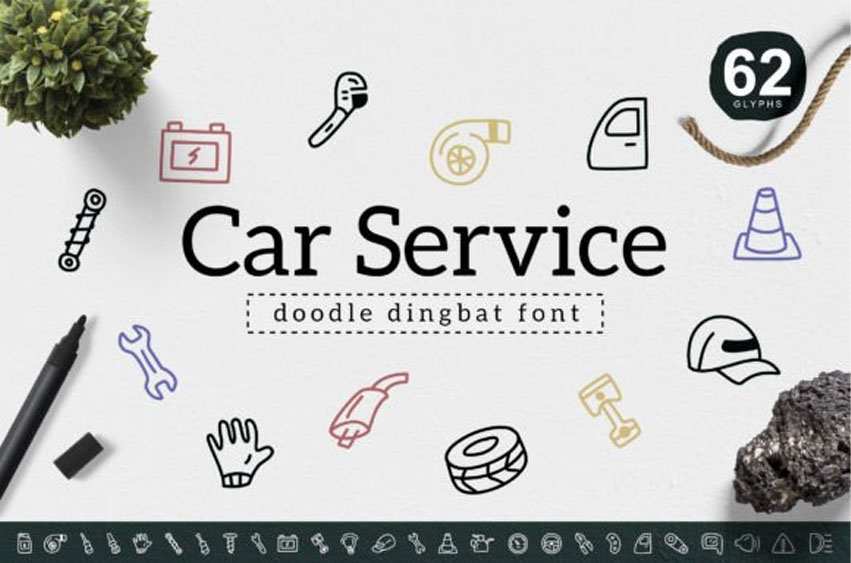 Car Service Font