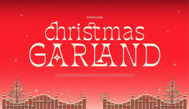 Christmas Garland Font