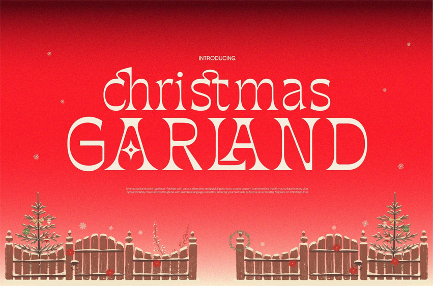 Christmas Garland Font