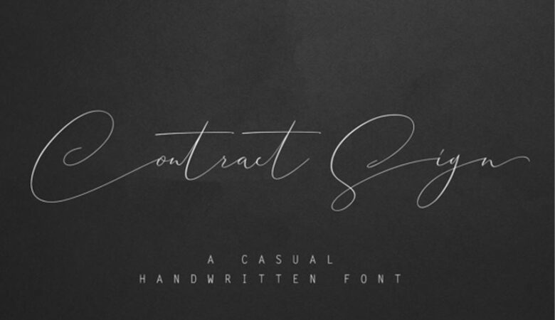 Contract Sign Font