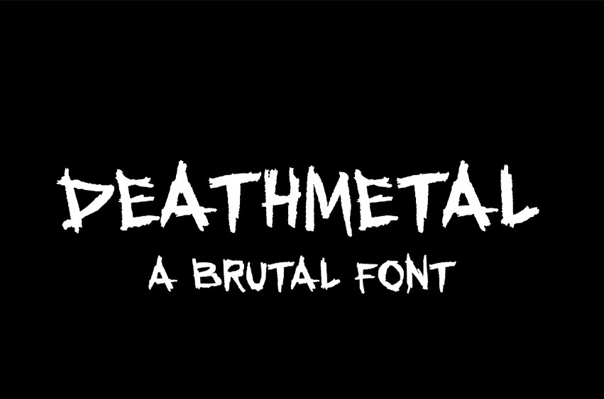 Deathmetal Brutal Font