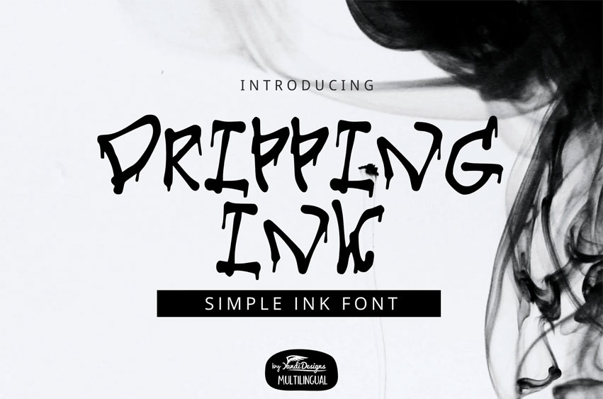 Dripping Ink Font