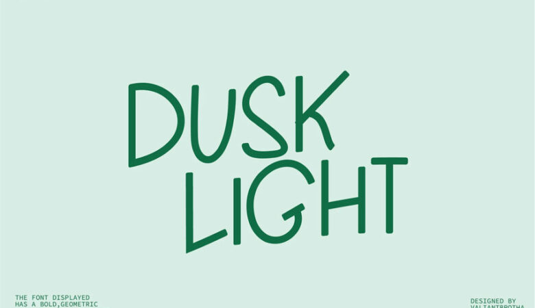 Dusk Light Font