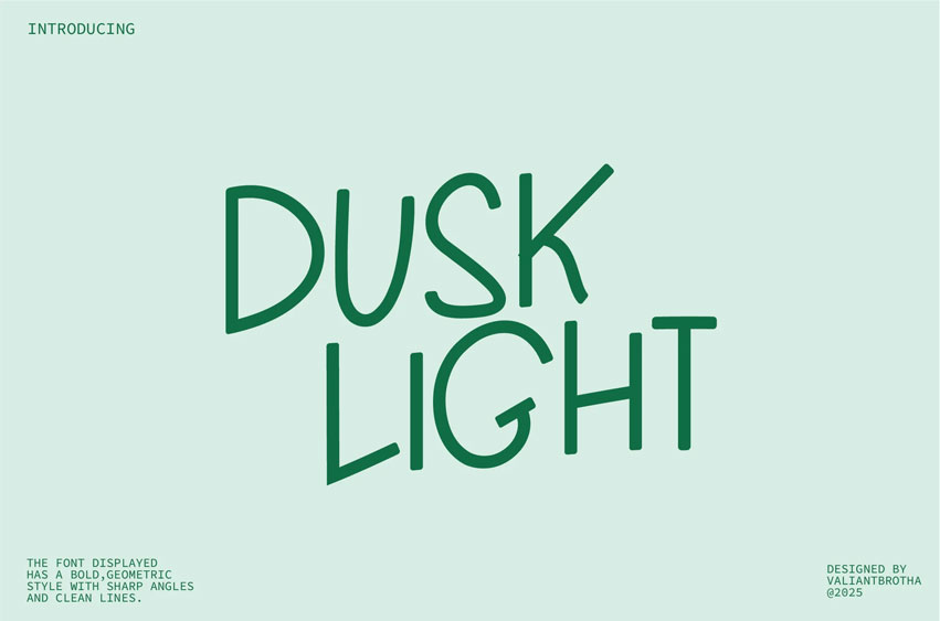 Dusk Light Font
