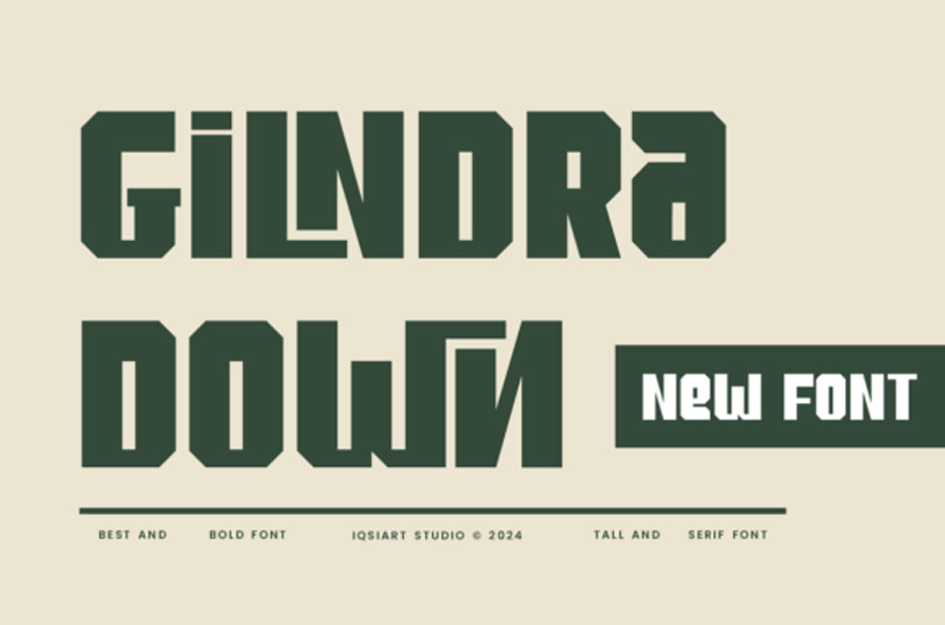 Gilndra Down Font