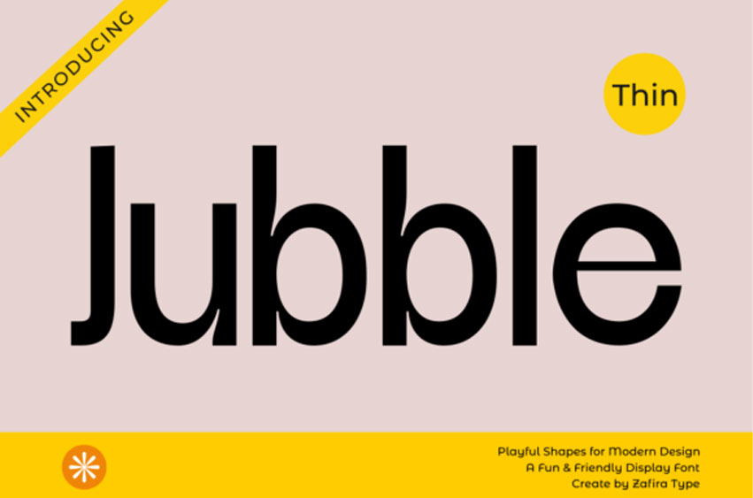 Jubble Thin Font