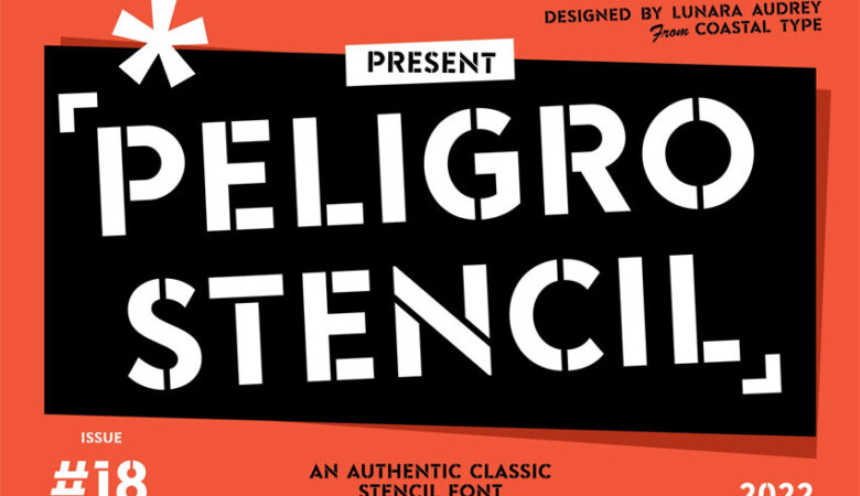 Peligro Stencil Font