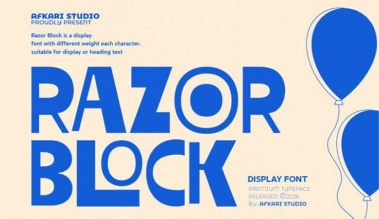 Razor Block Font