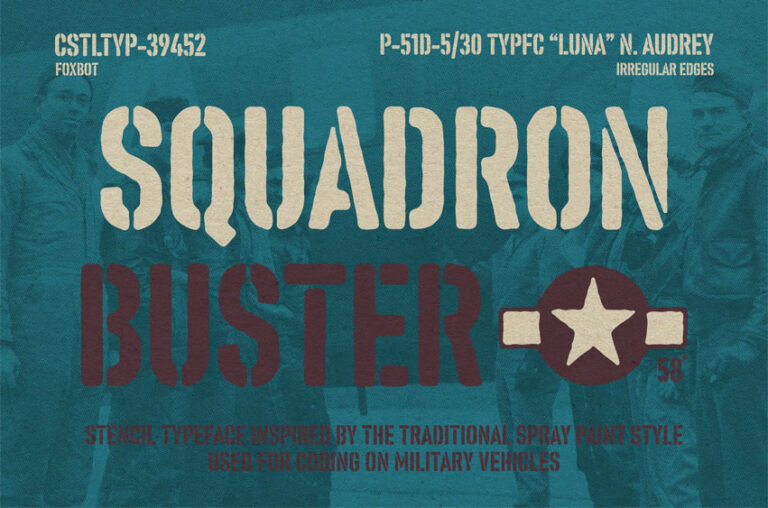Squadron Buster Font - Creative Fonts