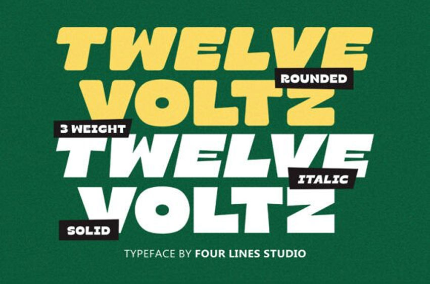 Twelve Voltz Font