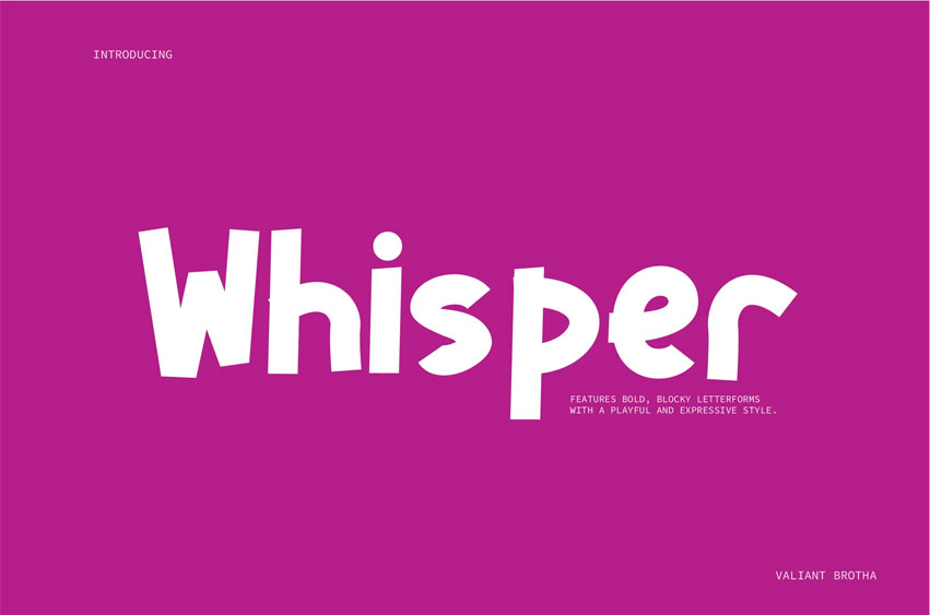Whisper Bold Font