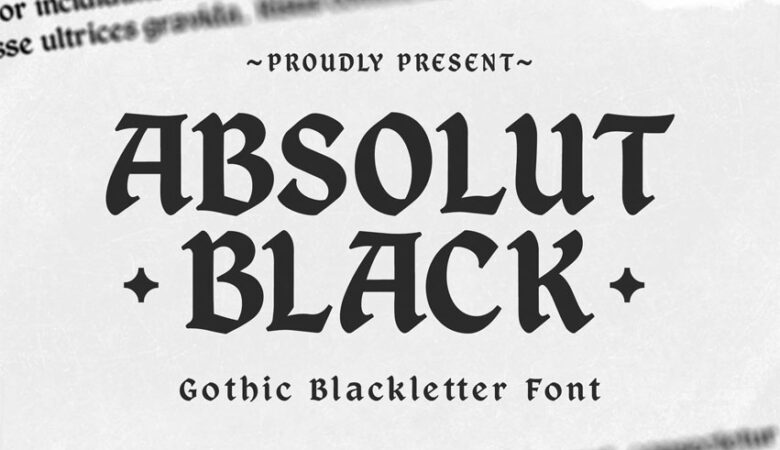 Absolut Black Font