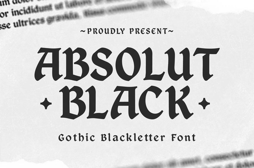 Absolut Black Font