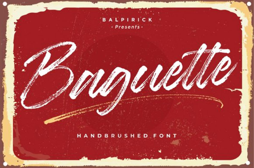 Baguette Brush Font