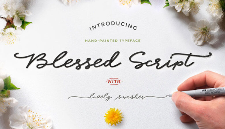 Blessed Script Font