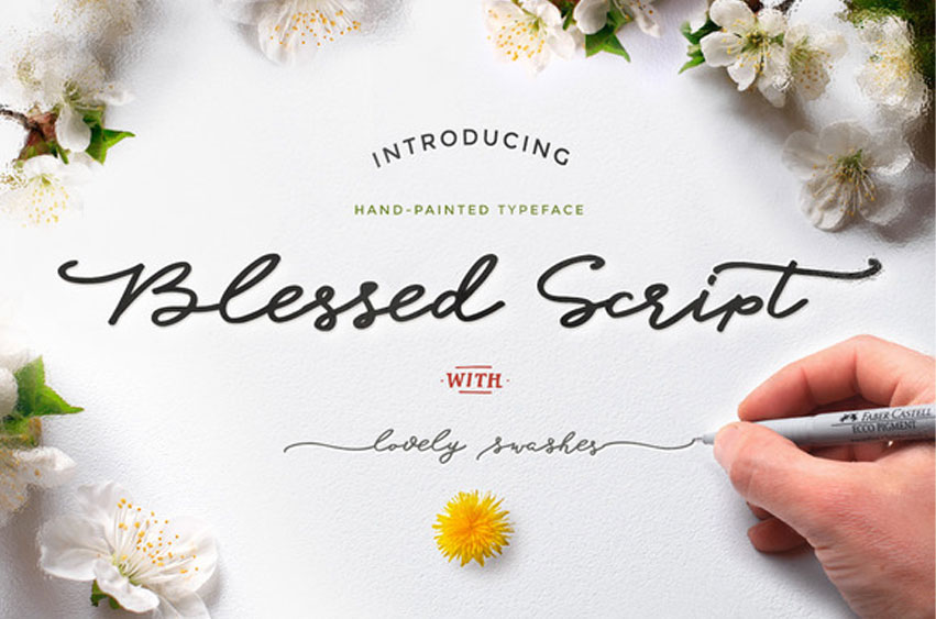 Blessed Script Font