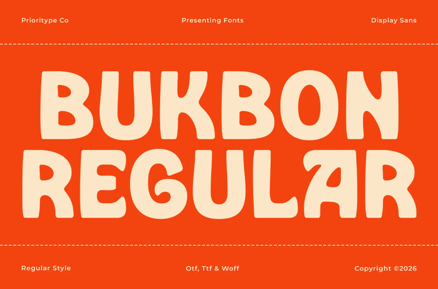 Bukbon Regular Font