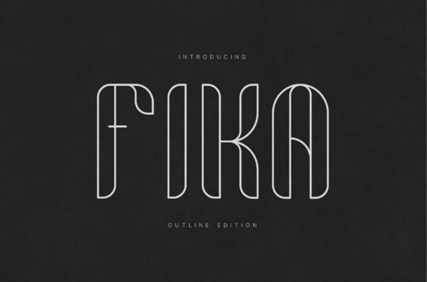 Fika Outline Font