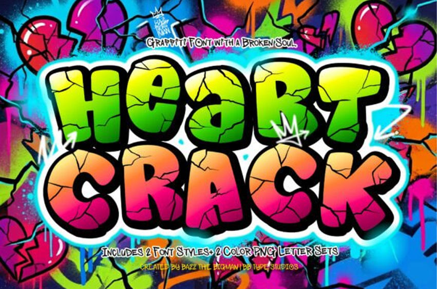 Heart Crack Font