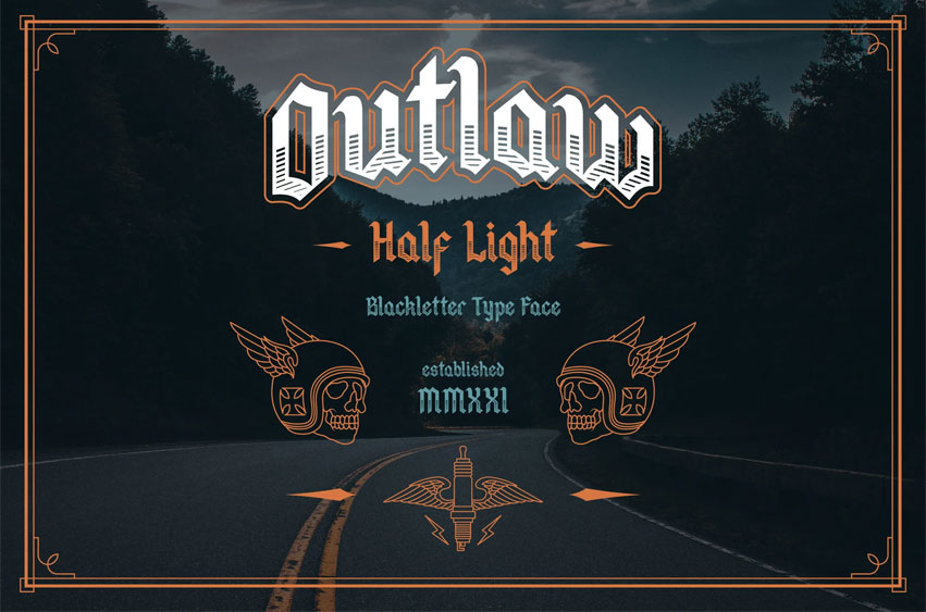 Outlaw Half-Light Font