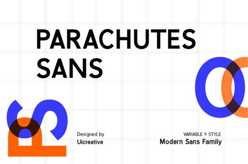Parachutes Sans Font